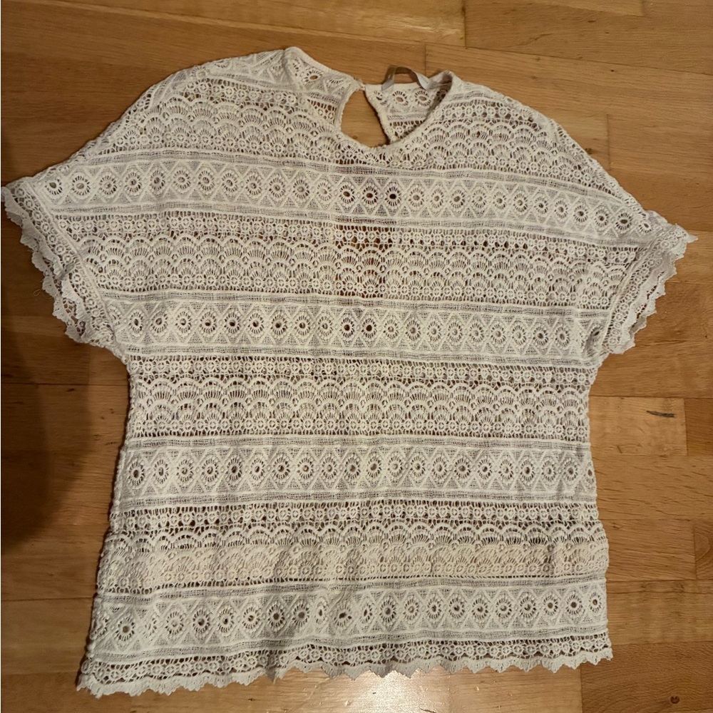 Zara Cream Lace Blouse
